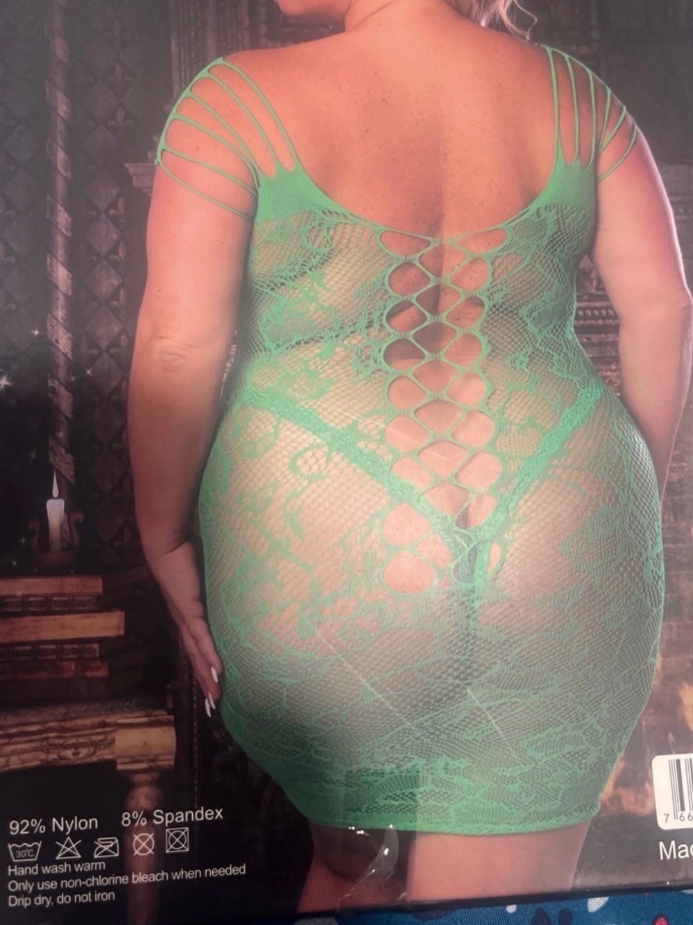 Green Lace Sheer Bodycon Dress